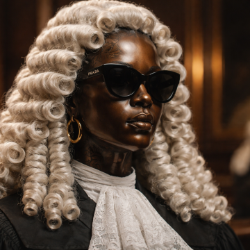 Lady Justice in Prada Sunglasses