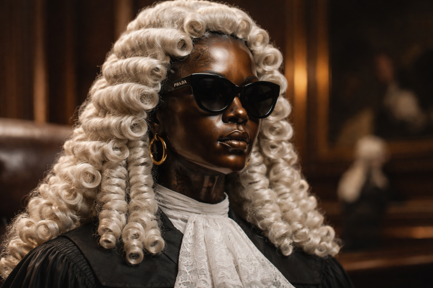 justices in sunglasses Lady Justice in Prada Sunglasses